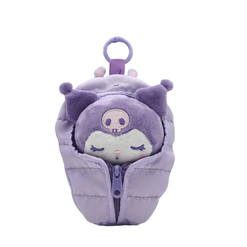 Sanrio Kuromi Sleeping Bag Plush Mascot Keychain