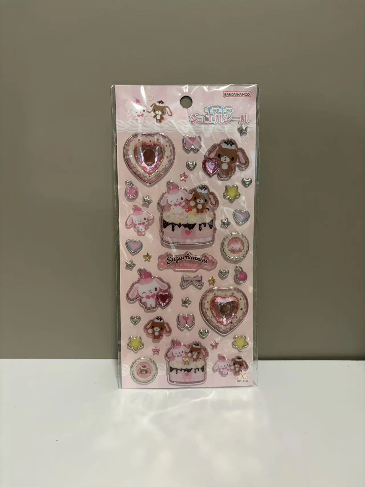 Sanrio Sugarbunnies Glitter Jewel Seals Sticker Sheet